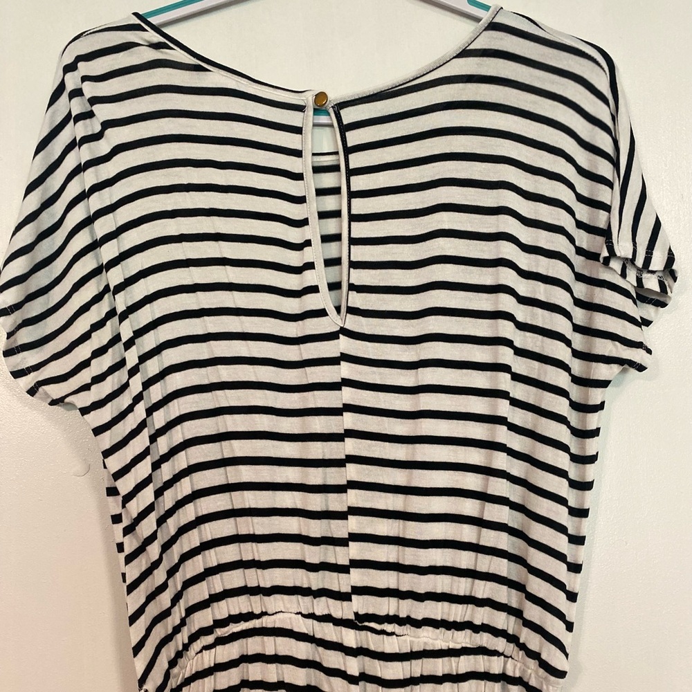 Heimish USA Striped Round Neck Short Sleeve Romper - Size Large - Picture 5 of 6